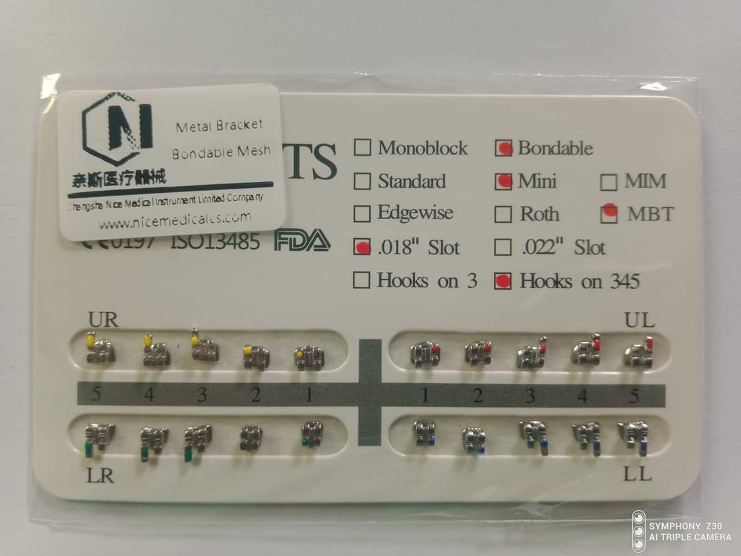 Bondable Mesh Metal Bracket With Hook (3,4,5)
